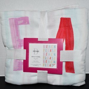 Studio D Beach Towl in Beach Please 40" x 70" NWT